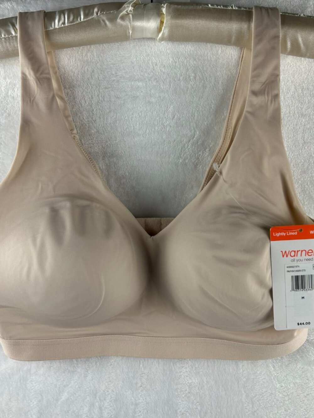 Warner’s Cloud 9 Smooth Invisible Look Wireless Nude Bra Size Med Style 1041 New
